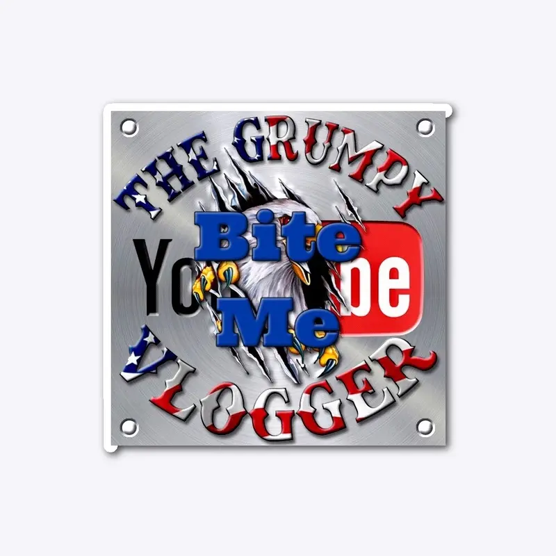 Grumpy Vlogger Sticker-Bite Me